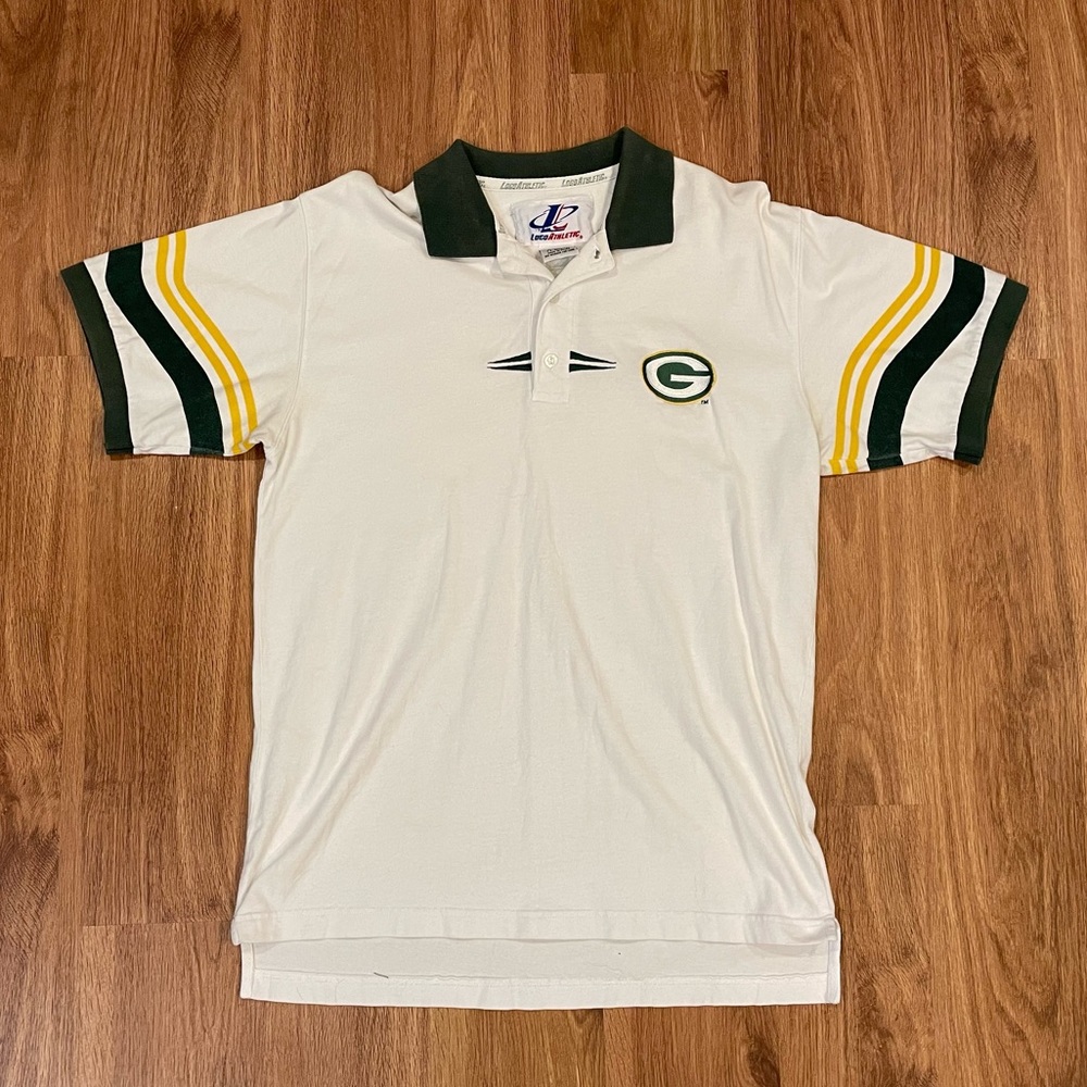 Logo Athletic vintage 90s NFL Pro Line Green Bag Packers polo shirt, size large